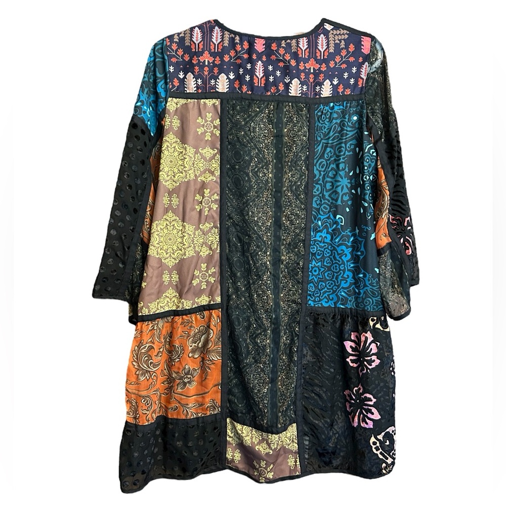 Soft Surroundings Adassa Tunic Patchwork Print Em… - image 4
